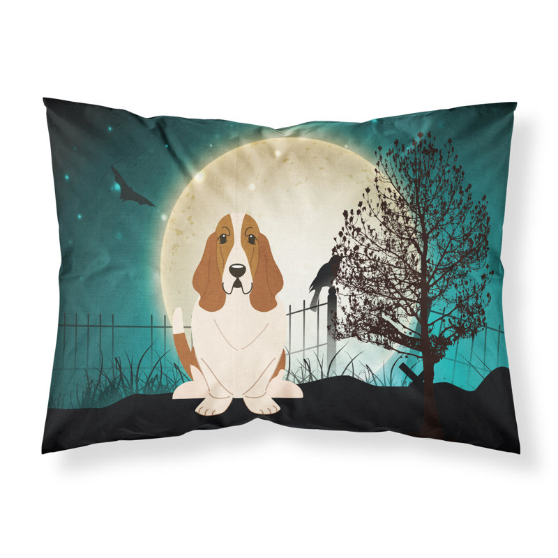  Taie d'oreiller Halloween Terrier d'Halloween effrayant, Basset hound