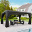 10 pi. L 13 pi. D Pergola en aluminium avec toit à persiennes