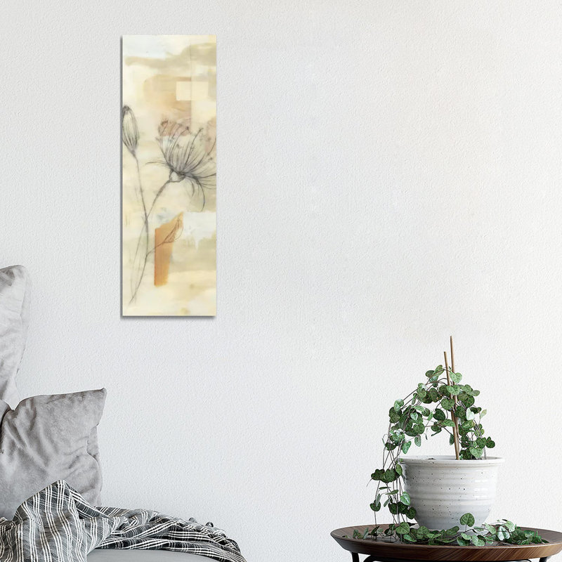 Neutral Lace I by Jennifer Goldberger - Wrapped Canvas Panoramic Print, 30.48 cm H x 91.44 cm W x 1.91 cm D
