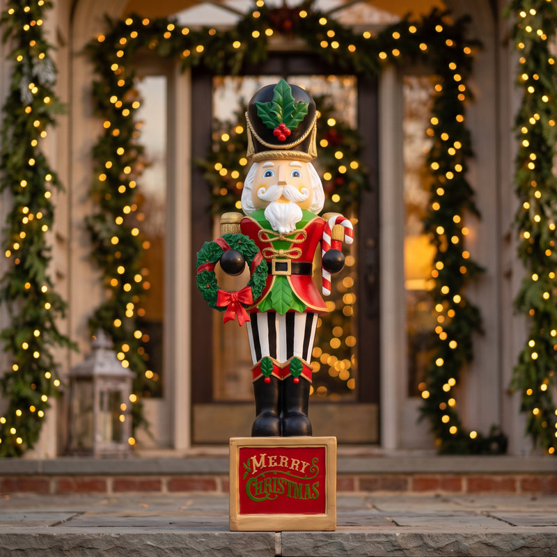 Statue de Noël casse-noisette intérieur / extérieur, 48.75 in x 16.5 in, 1