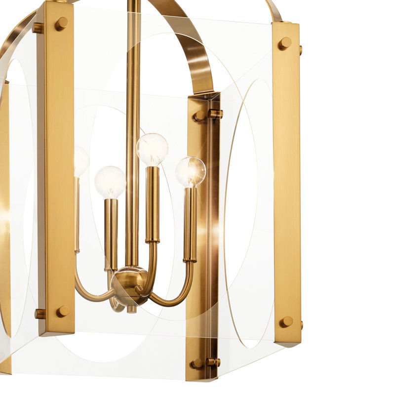  Grand luminaire suspendu pour vestibule 4Lt, Renard doré