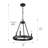 Emmalynn 3 - Light Steel Dimmable Chandelier