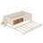 Twin Size Bed with Built-in Bookshelves, Small Staircase, High-Quality Safety Rails & Trundle, Beige-373334164-373334171