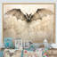 Ailes ouvertes de chauve-souris beiges sur toile-1230257592-1230257586