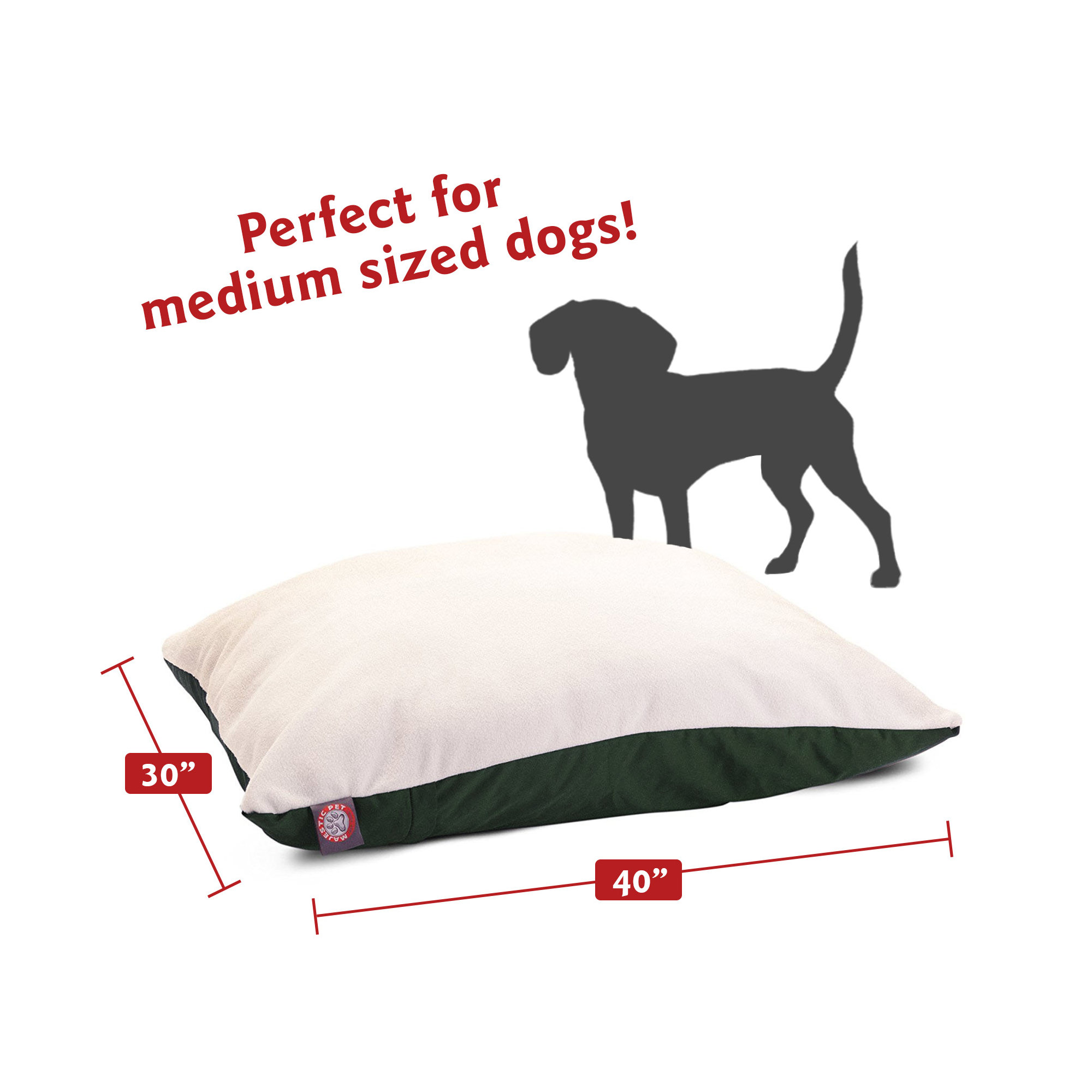 Rory Classic Pet Bed, Medium, Green