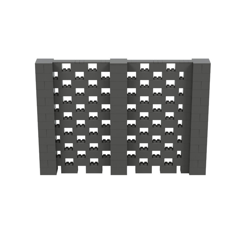 Ensemble mural Everblock, Gris foncé, H 72 po x l 120 po x P 12 po