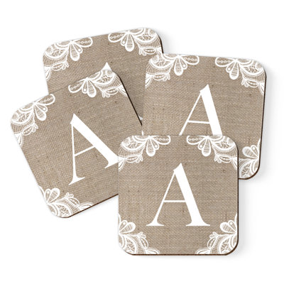 Cork Square 4 Piece Coaster Set