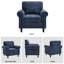 Fauteuil d'appoint rembourré à accoudoirs roulés Luelle-217720205