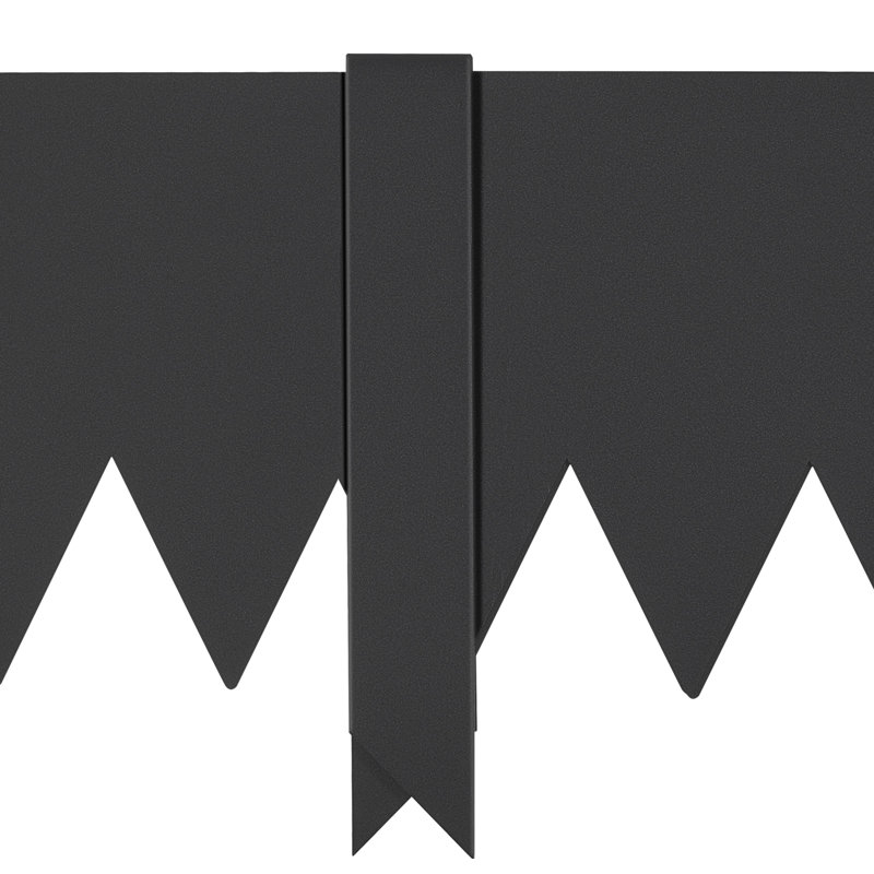 Black Galvanized Steel Hammer-in Landscape Edging Set