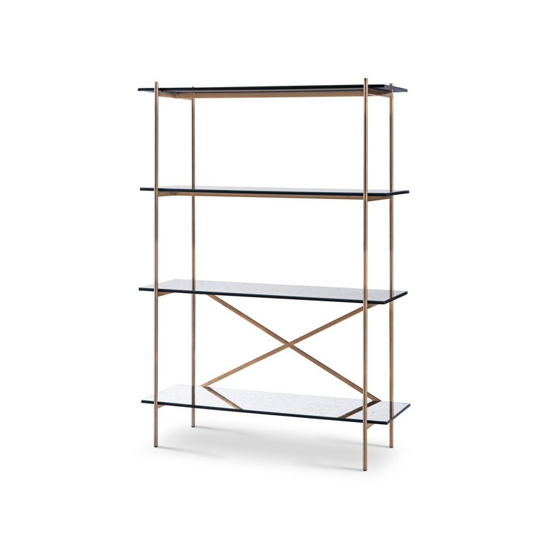 Gov 173.2 cm H x 120 cm W Stainless Steel Bookcase