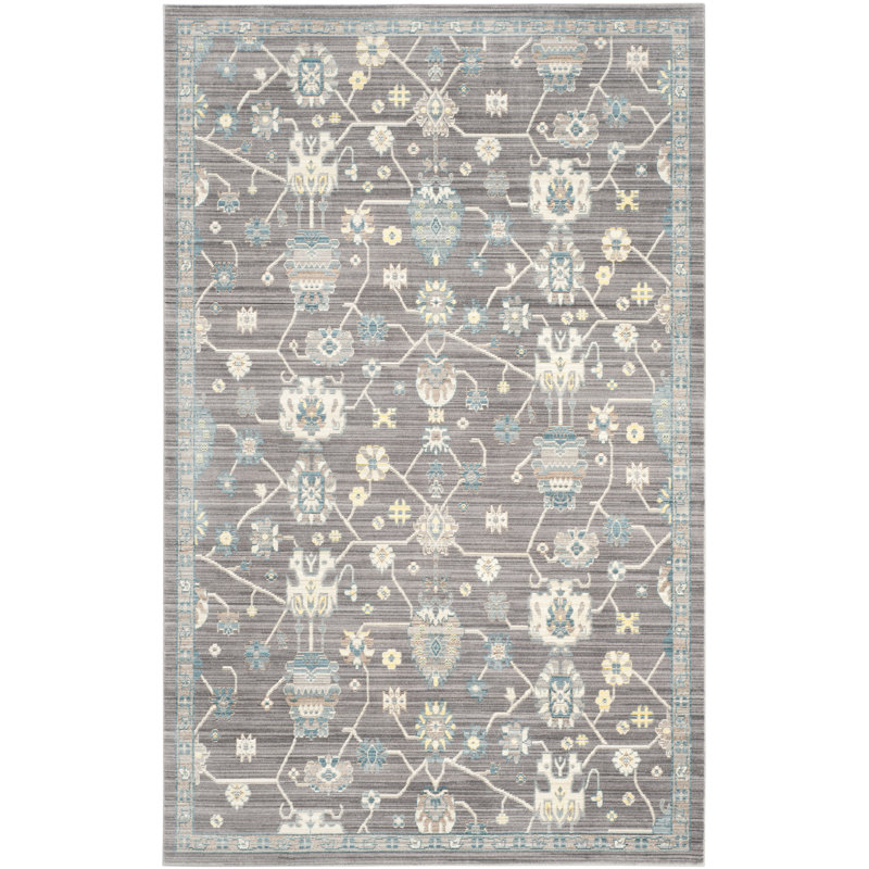 Seine Hand Woven Grey Indoor Rug, Rectangle 152 x 244 cm