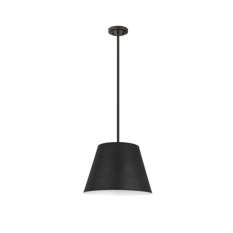 Aire 1 - Light Single Pendant, Matte Black, 13.5" H x 18" W x 18" D