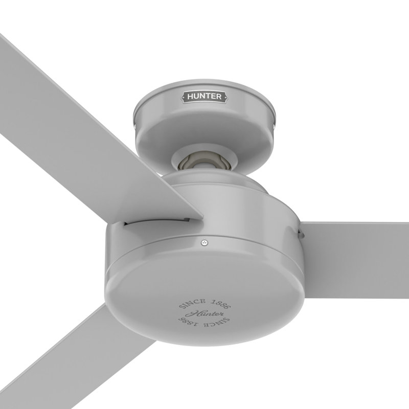 Presto 52" Modern Minimalist 3 - Blade Indoor Ceiling Fan with Wall Control, Gray