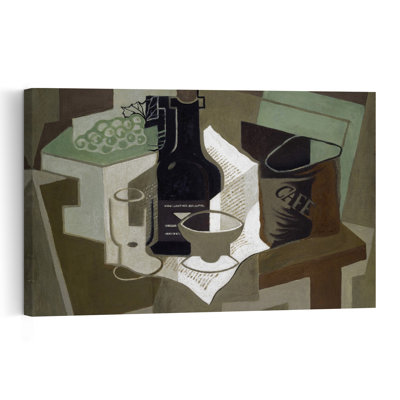 The Bag Of Coffee, 1920 Abstract Contemporary Wall Art Print by Juan Gris - Wrapped Canvas Print