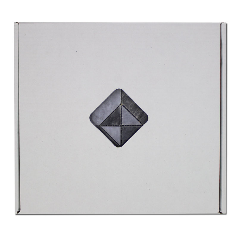 Matrix 3" x 3" Marble Grid Mosaic Tile, Gray