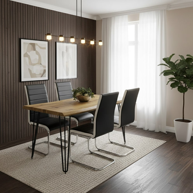 4 - Person Dining Set, 75cm H x 77cm W x 117cm L