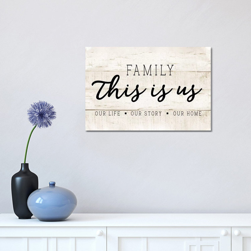 This Is Us by CAD Designs - Reproduction d'art textuel sur toile tendue, H 26 po x l 40 po x P 1,5 po