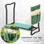 Outsunny 2 in 1 Garden Kneeler Seat with Tool Bag, Green