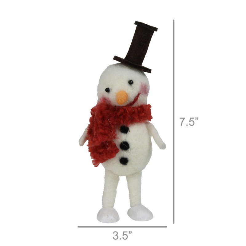 Bonhomme de neige avec foulard rouge