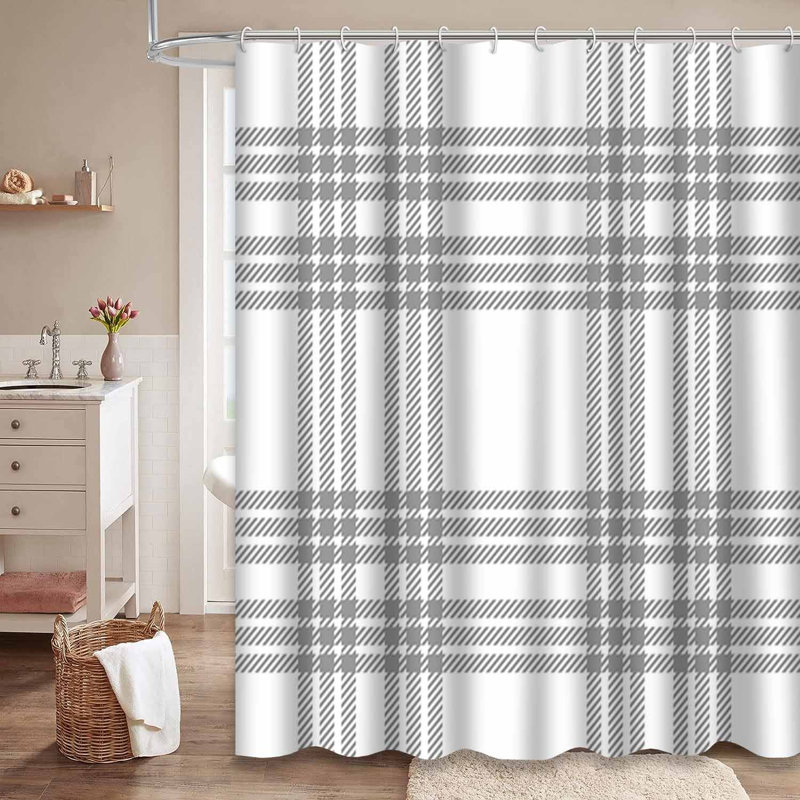 Rideau de douche Tartan, L 72 po x l 72 po