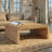 Miramar Woven Water Hyacinth & Acacia Wood Coffee Table with Waterfall Edge, Small-1420578745