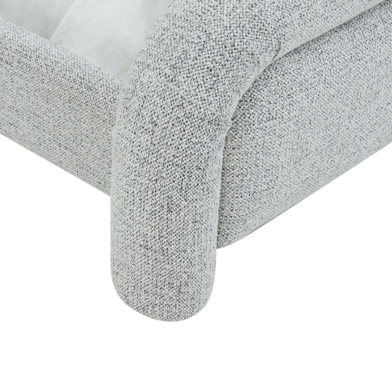 Adelle Chenille King Bed, Black/ White, Queen