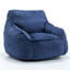 Spacious Corduroy Bean Bag Chair With For Adults And Teens, Dark Blue, High - Quality Foam, Great Study Relaxing Bean Bag , Ergonomic Design, , Foam Filler, Study, Reading