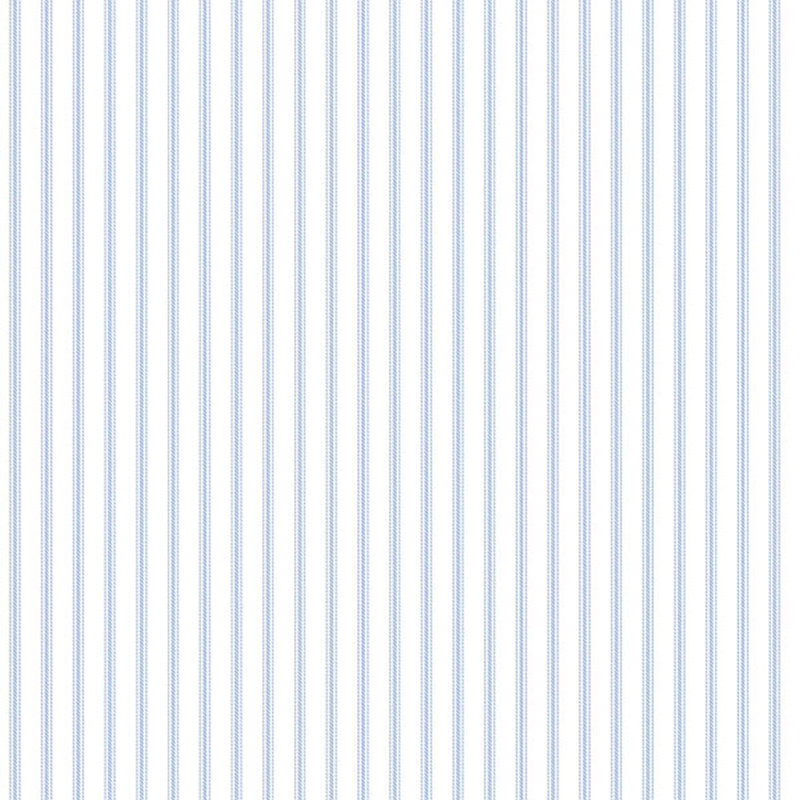 Rouleau de papier peint positif à rayures Tosca, Bleu / blanc