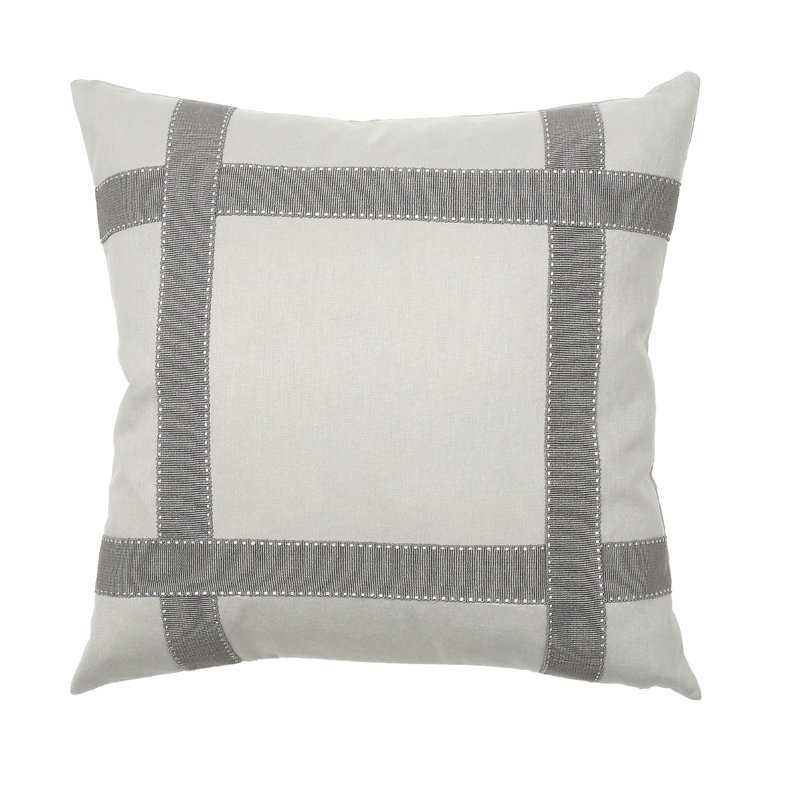 Bradford Lumbar Pillow Cover & Insert, Light Gray, 16" x 30"