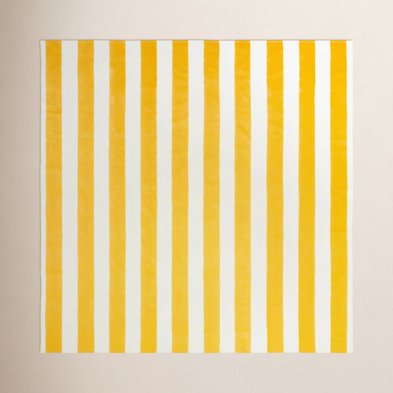 Nappe Brezhane - Rayures, 59 po carré, Jaune