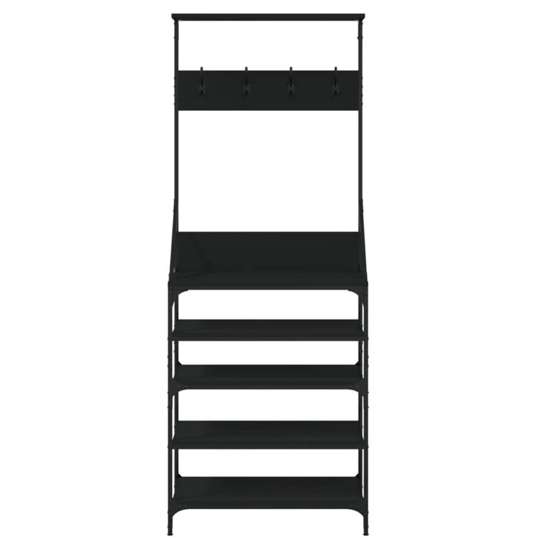 Belkaya 8 Pair Shoe Rack, Black
