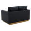 Berengarius Leather Loveseat with Gold Stainless Steel Base-647534518