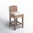 Kogan Rattan and Solid Wood Upholstered Stool-965646412