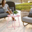 Table d'extérieur en fer rose