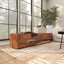 Banc rectangulaire en bois avec base surélevée