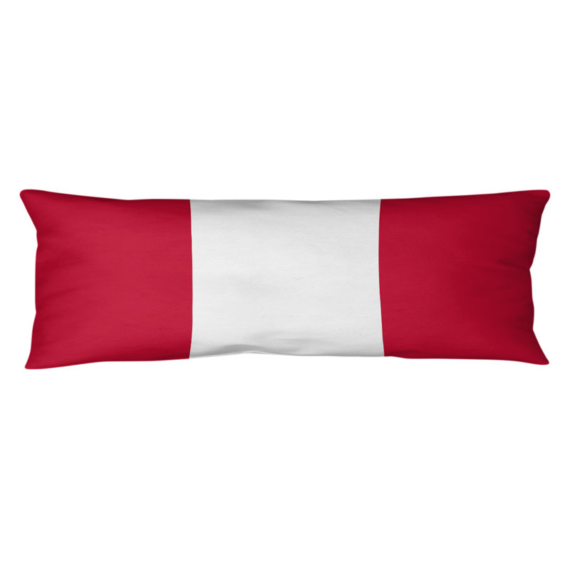 Polyester Medium Pillow, Buffalo Football,Red and White, Buffalo Football 