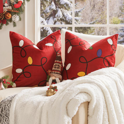 Housses de coussins décoratifs de Noël en velours
