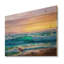  «Blue Waves Breaking At The Beach IV», reproduction d'art côtier sur bois naturel-58680930