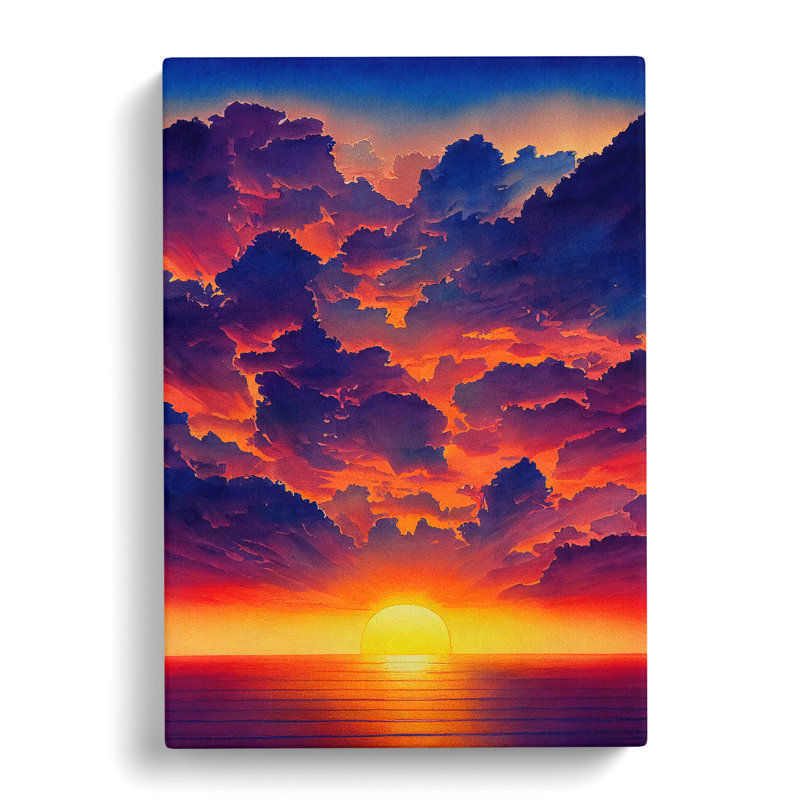 Delightful Ocean Sunset - Wrapped Canvas, 50cm H x 35cm W x 3cm D