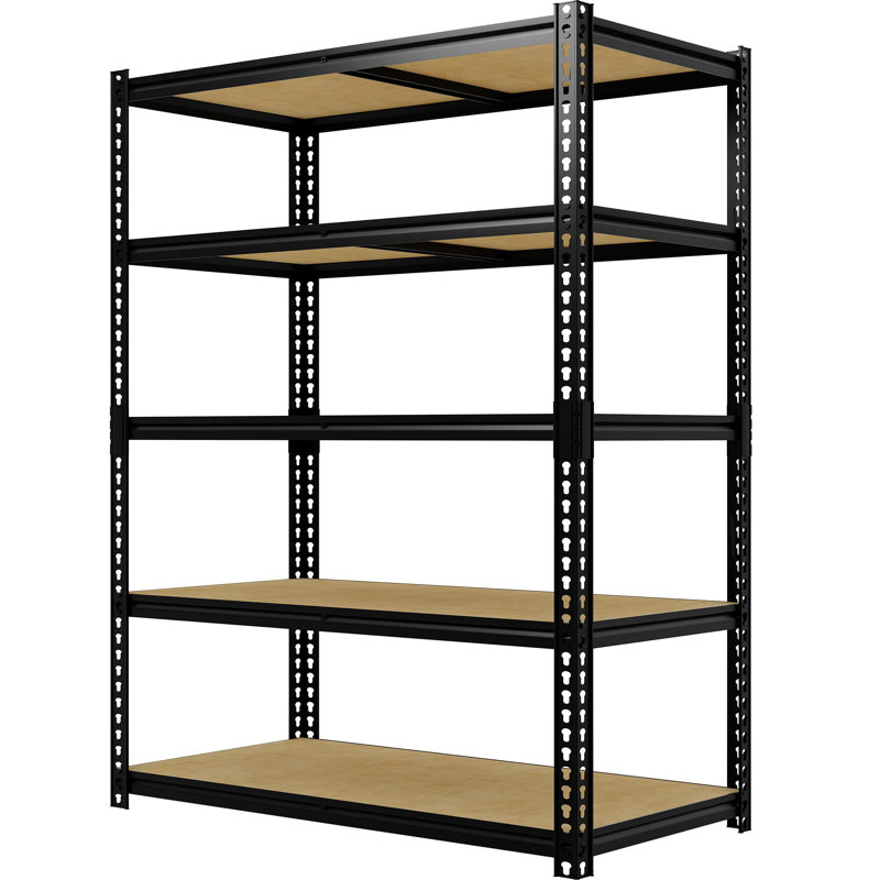 Étagère de garage robuste à 5 niveaux de l 48 po, support de rangement réglable en acier au carbone de H 72 po x l 48 po x P 24 po, capacité de 3000 lb