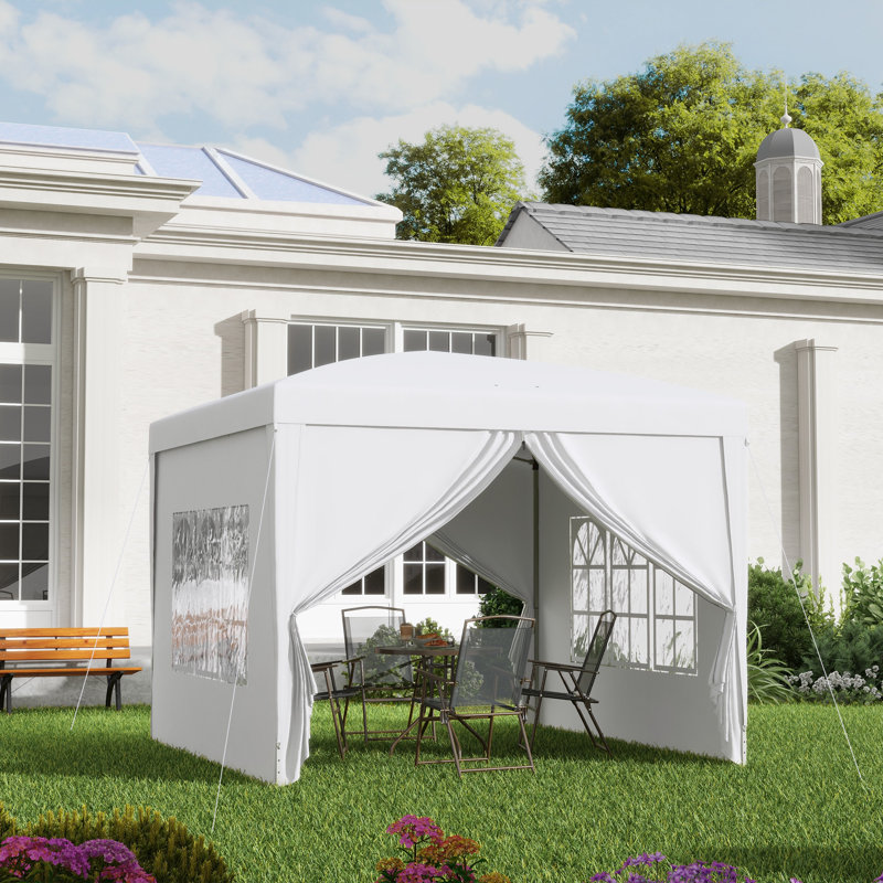 Medberry 3m x 3m Steel Pop-up Gazebo, White