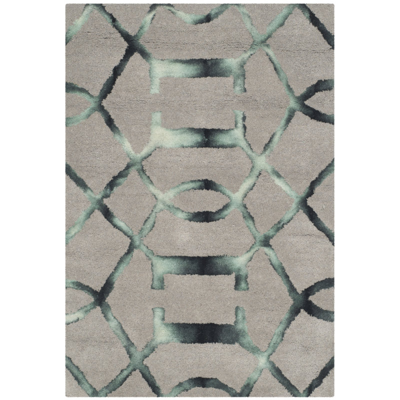 Budde Hand Tufted Wool Abstract Rug, Rectangle 2' x 3'
