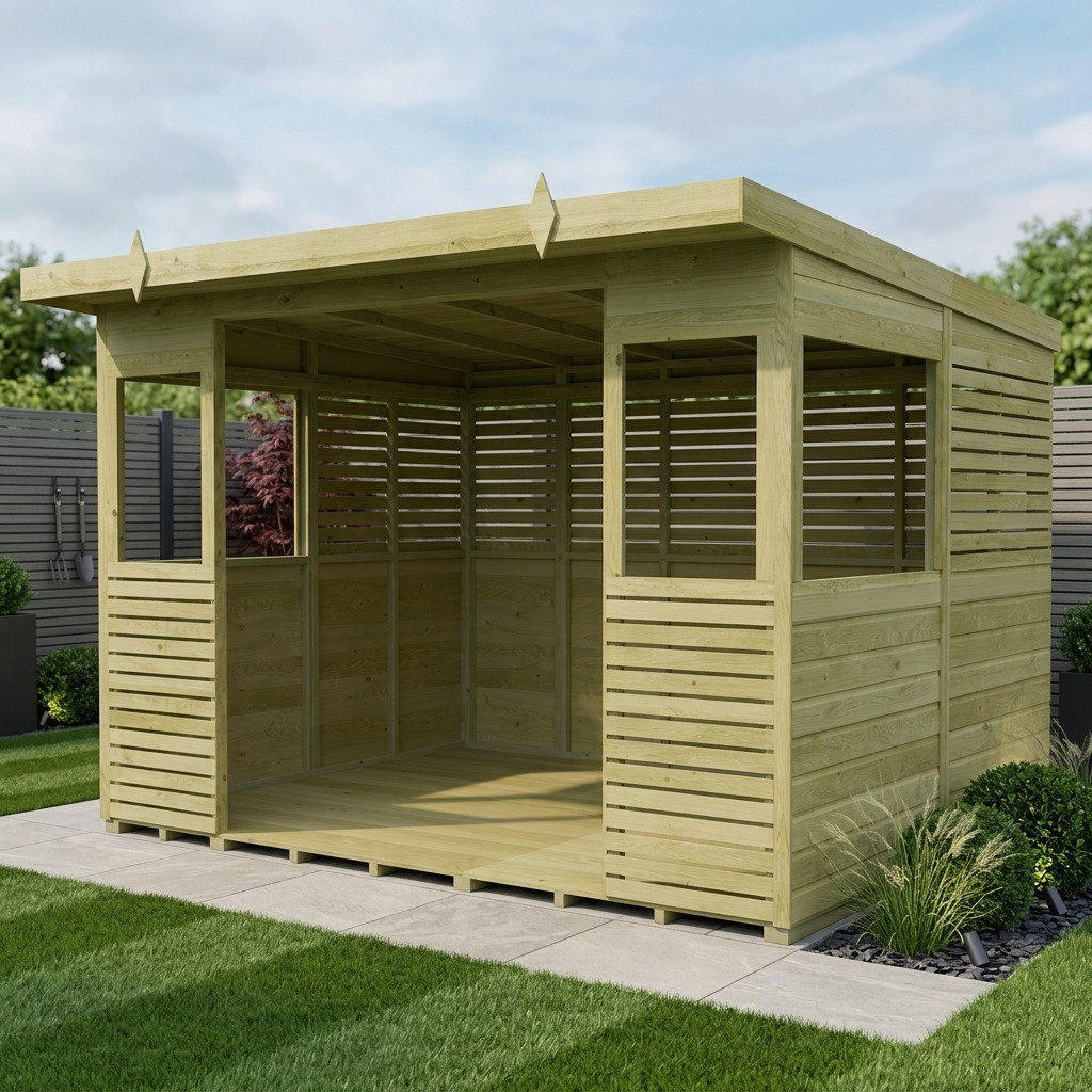 Total Sheds 10ft x 8ft Apex BBQ Shed - Stable Door Ventilated - Pressure Treated Timber - UK Manufactured