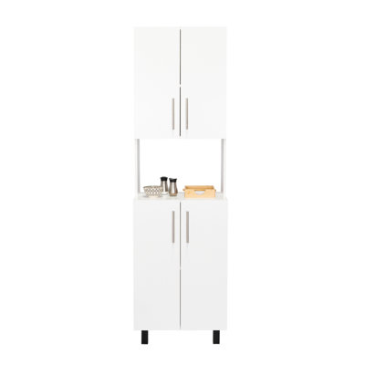 Perry Microwave Pantry, White