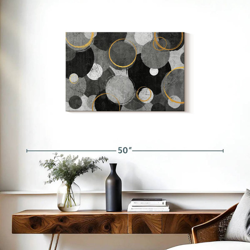 Avery Layered Dark Circles, 20" H x 30" W