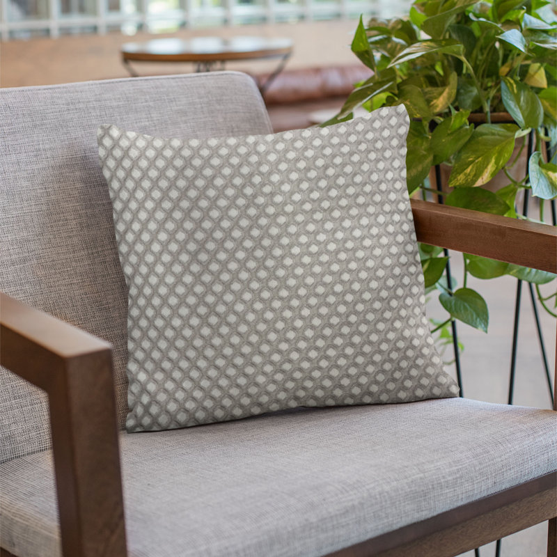 Diamant Geometric Linen Reversible Throw Pillow, 20" x 20"