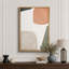 Mid Century Shape "Muted Abstract Color Blocks Artwork, Vibrant Simple Neutral Modern Wall Pictures, Framed Canvas Giclee Print Wall Art"-56686974-56686975