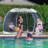 Fiberglass Patio Gazebo Pop Up with Screen Room Tents-81779416