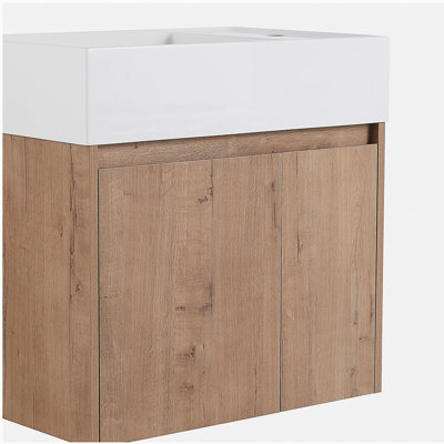 30 Inch Bathroom Cabinet With Sink,Doors,Float Mounting Design, For Small Bathroom