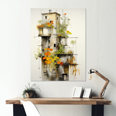 Minimalism Botanical Jungle Towers  II - Towers Metal Wall Art